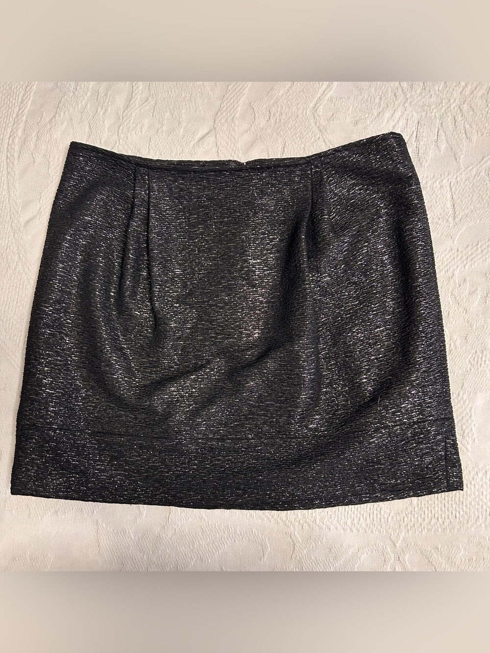 Anthropologie Graham & Spencer Women's Medium? Shimmer Black Metallic Mini Skirt